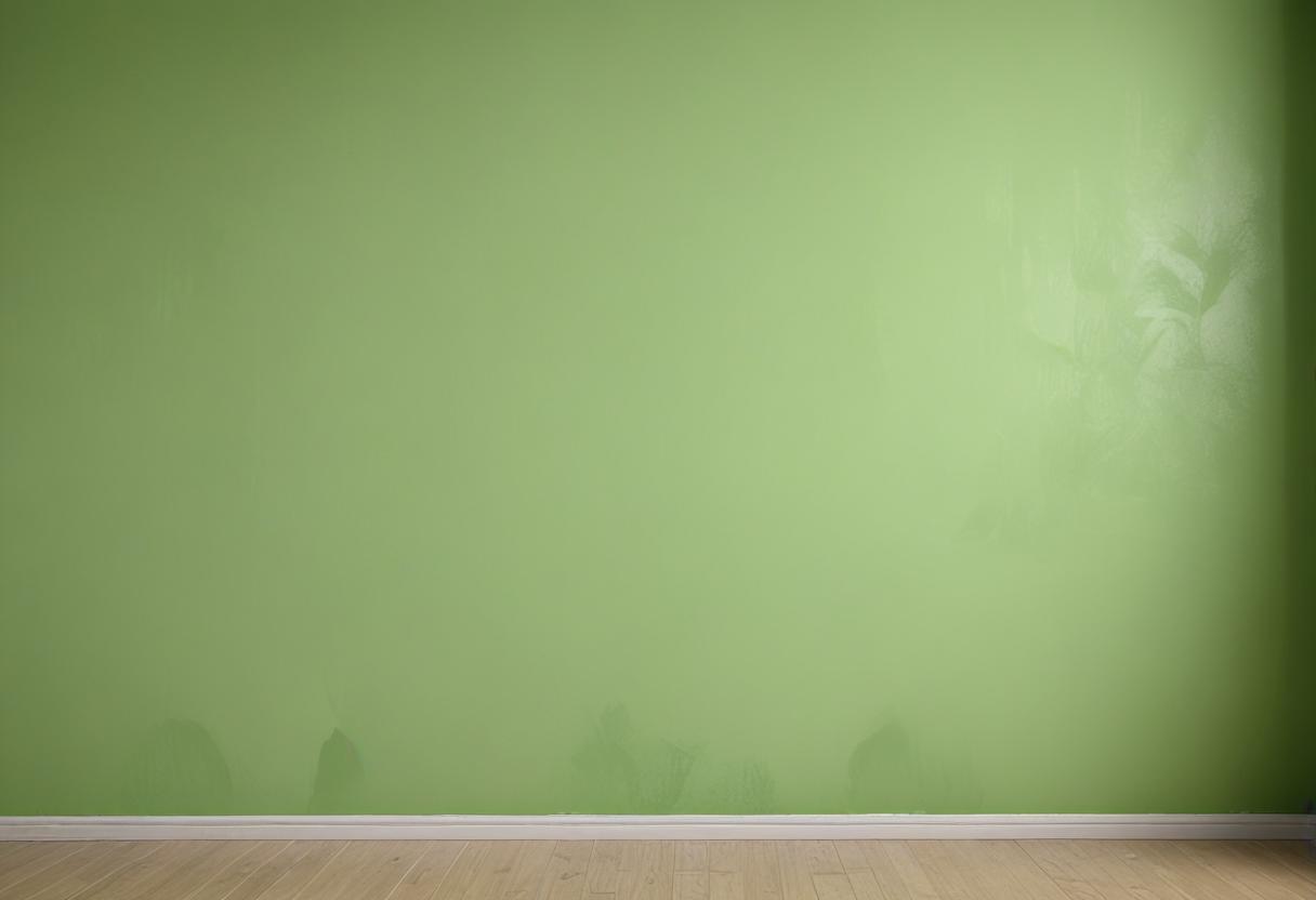 pikaso_texttoimage_a-freshly-painted-wall-with-green-color-that-is-st